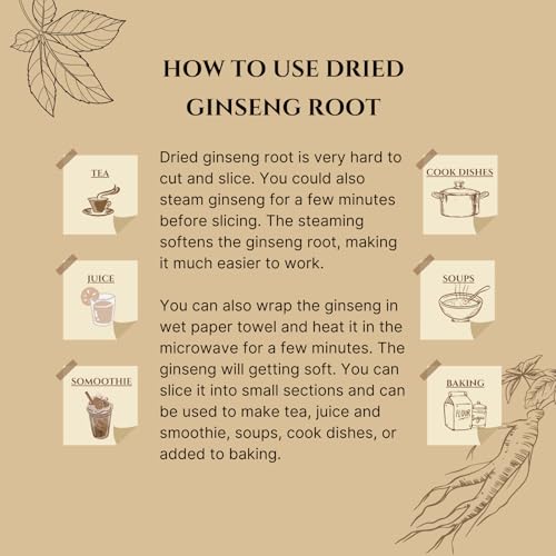 Image of ENG American Ginseng Slices - Large Panax Ginseng Root Sliced,4oz /Box,Fresh Slices for Tea & Soup - Organic Wisconsin Ginseng for Men & Woman to Boost Immunity & Energy,花旗参 /西洋参 (4 Ounce)