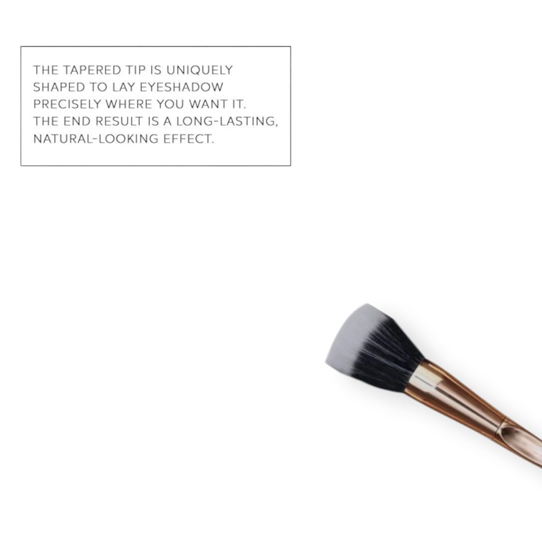 F.A.R.A.H Brushes 40F Gold Premium Stippler Brush - Foundation, Blush, Bronzer, Powder Makeup Brush - Gold Collection