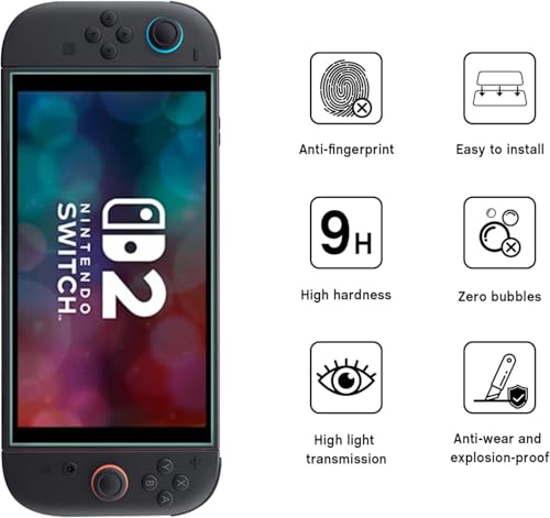 Image of QUAGGY 2 Pack for Nintendo Switch 2 Screen Protector [2026 Upgrade]
