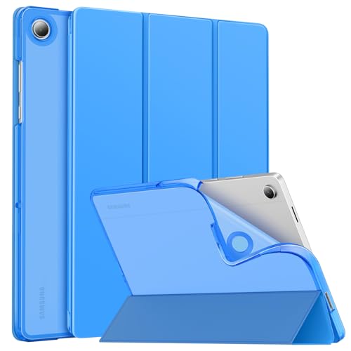 Image of MoKo Case for Samsung Galaxy Tab A11+ Plus 11 inch 2025, Blue Wave | Fit Samsung Galaxy Tab A9+ Plus 2023 with Soft TPU Translucent Back Protective Cover Trifold Stand Case, Auto Wake /Sleep