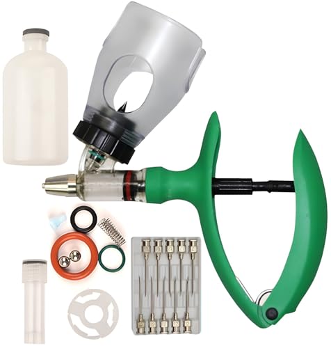 Jeringas Continuas Ajustables para Uso Veterinario, Jeringas para Ganado, InyeccióN de PrecisióN con Adaptador para Botella(E,2ML)