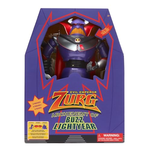 Image of Disney Store Official Zurg Talking Action Figure from Toy Story, Features Sounds and Phrases from The Movies, Interacts with Other Figures and Toys