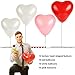 YGBMLU Heart Shape Latex Balloons for Valentines Day,Propose Marriage,Wedding Party(White+Red +pink)3 Style,12 Inch
