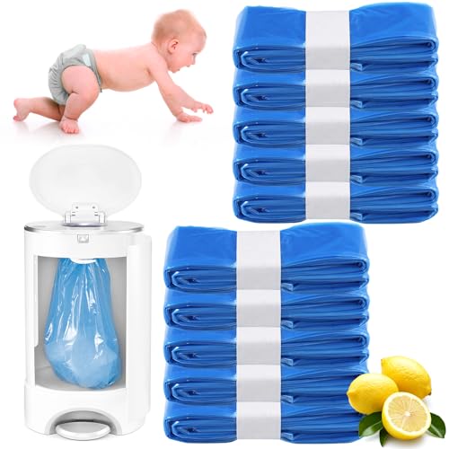 Image of Diaper Pail Refill Bags,10 Pack for Genie Diaper Bags Refill scented, 100% Lock Odor and Seal Diaper Pail Refills, Fully Compatible with Diaper Genie and with Munchkin(Cartridge is not included)