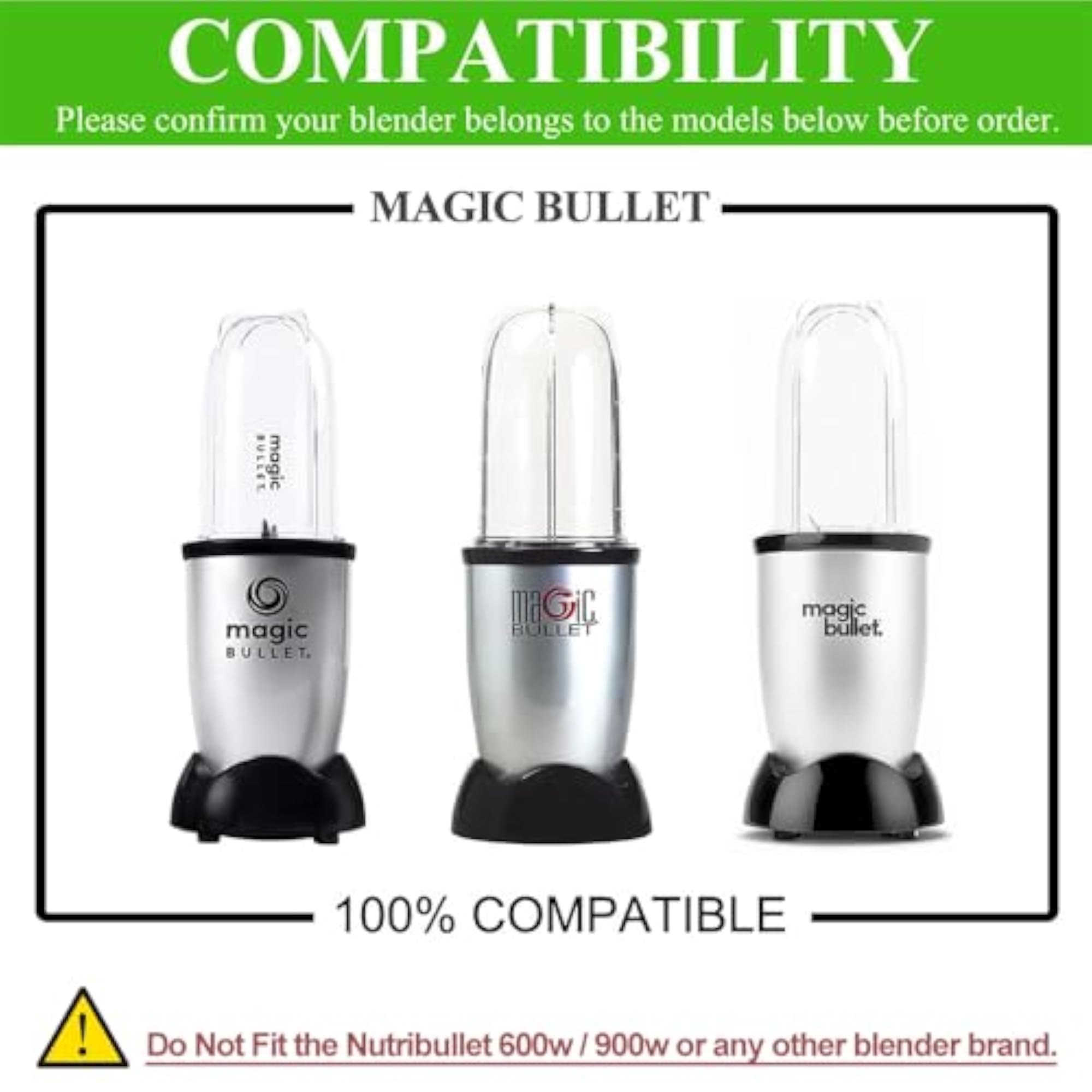 3 Pack Cross Blades Compatible with Magic Bullet Blender
