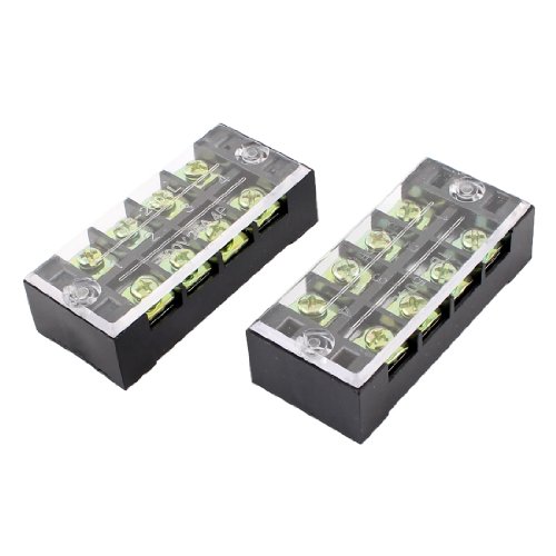 Bloque Terminal Barrera 4 Posiciones 600V 25A 2 Pcs