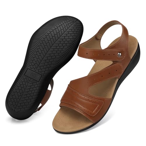 Image of SHIBEVER Wedge Sandals for Women Dressy: Comfortable Summer Low Wedges 2026 Platform Walking Womens Shoes