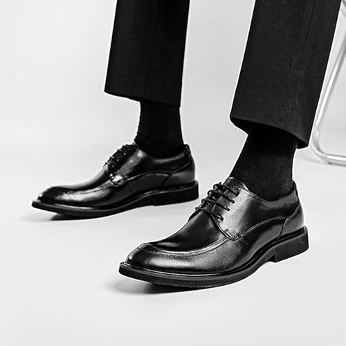Men's Wedding Groom Leather Dress Shoes, Leather Breathable Elevated Casual Dress Shoes for Business Occasions4