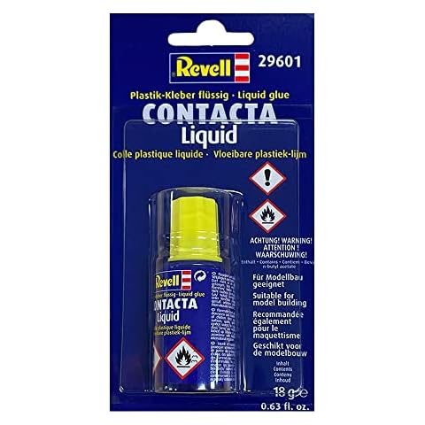 Revell 29601 Contacta Liquid, Flüssigkleber mit Pinsel 29601-Revell-Flaschenkleber/SB geblistert, No Colur Cover