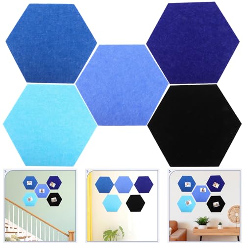 Panneaux affichage design hexagonal en feutre compact avec fixation adhésive puissante