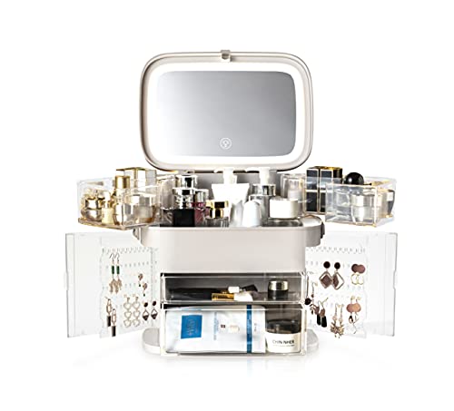 Rio Ultimate Beauty Vanity de rangement avec tiroirs coulissants pour coiffeuse nette