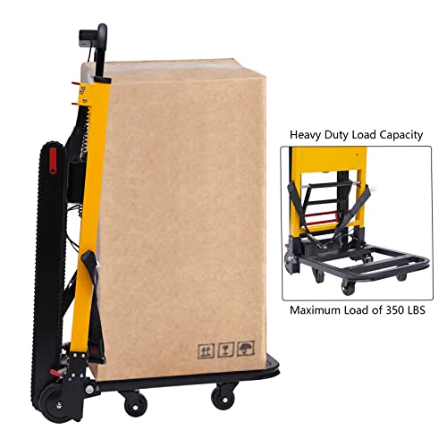 Electric Folding Stair Climbing Hand Truck, Cart Dolly 350Lbs Max Load, Heavy Duty Stair Climber Cart Hand Trolley Moving Dolly With 6 Wheels Battery Powered #TOP4