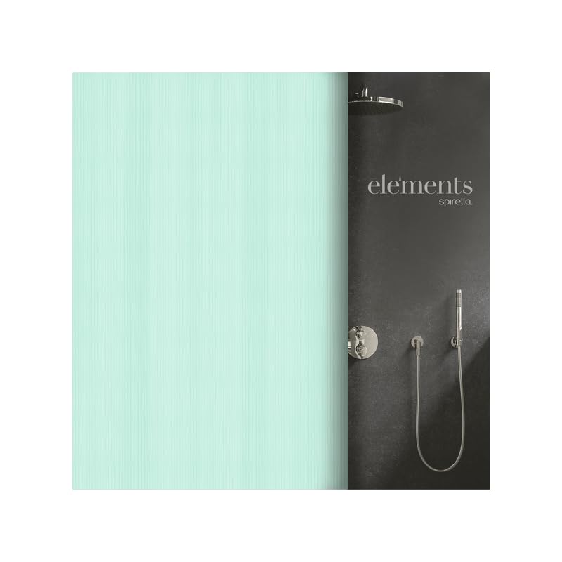 Rideau de douche bleu Mera Spirella Elements contre les fuites d'eau