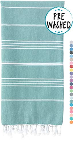 WETCAT Original Turkish Beach Towel (39 x 71) - Prewashed Beach Blanket, 100%
