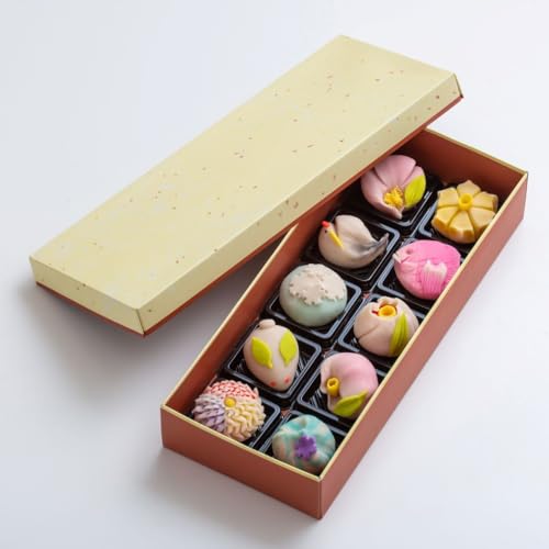 [スイーツ]「夢菓子工房ことよ」季節の練り切り菓子 冬篇10個 ずーっと、眺めていたくなりますが、お早目にお召し上がりください。