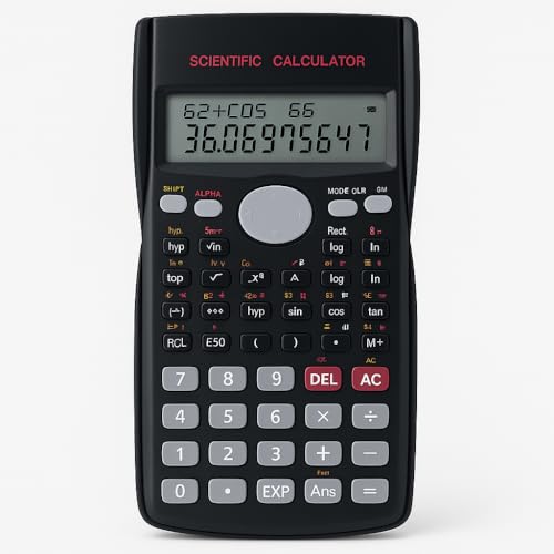 Calculadora Científica Premium 240 Funções – Display Duplo 10+2 Dígitos, Desligamento Automático, Cor Preta – Ideal para Engenharia, Física, Química e Faculdade - Premium