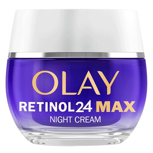 Olay Retinol 24 MAX* Crema de Noche Hidratante Facial, Cuidado de la Piel con Vitamina E Antioxidante, +40%* Glicerina. Cuidado de la Piel Well-aging de Noche: Suaviza, Renueva e Hidrata, 50 ml