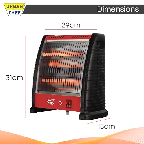 Image of Urban Chef Quatrz Room Heater For Bedroom in Winter 800W| Electric Room Heaters Home For indoor Use | Blower /Fan Heater | 2Rods Multi Mode, Long Lasting Quick Heating | ISI Certified |1 Year Warranty