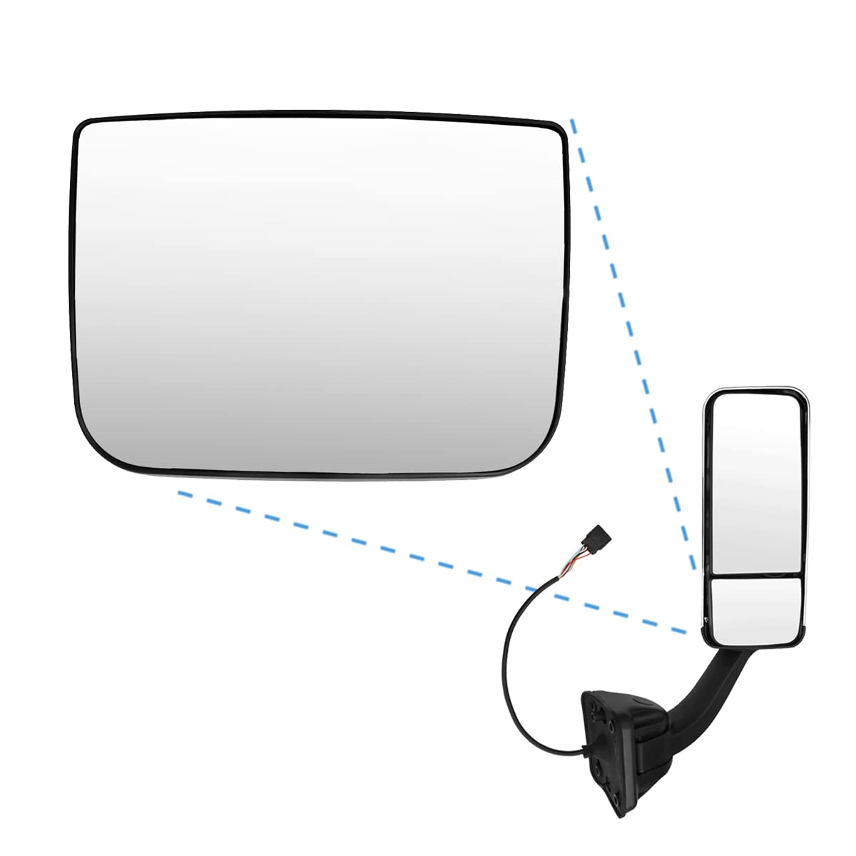 Amazon.com: Lower Mirror Glass Heat for Freightliner Cascadia 2008 