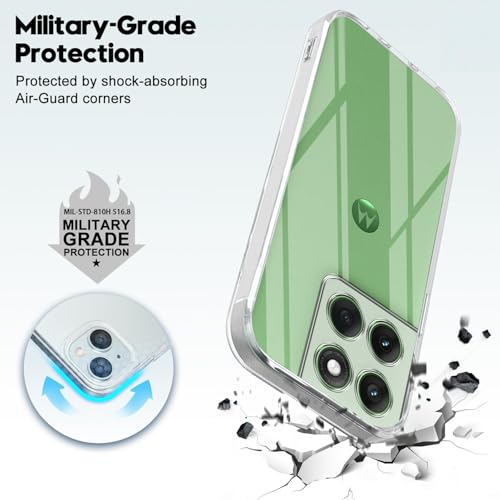 Image of Jkobi Back Cover for Moto Edge 60 (Silicone Clear Shockproof Case with Camera Protection | Soft and Flexible | Transparent)