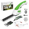 VCAN ACTIVE 2-in-1 Hedge Trimmer Cordless & Grass Shear | 7.2V Handheld Electric Shrub Trimmer | Lightweight Rechargeable Battery with Type-C Cable | 2 * 1.5Ah Battery Powered for Garden, Yard, Lawn