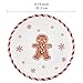Bico Traditional Christmas Gingerbread Man Salad Plates Set of 4, 8.75 Inch Ceramic Dessert Plates for Salad, Appetizer, Side Dishes, Microwave and Dishwasher Safe, Gift for Housewarming and Christmas