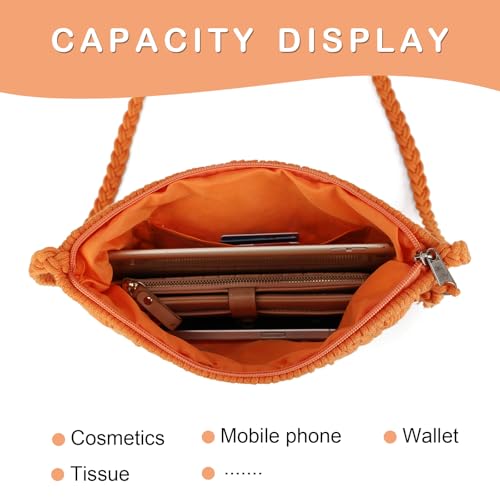 Image of Gladdon Bohemian Small Crossbody Bag for Women Stylish Woven Shoulder Purse | Hand Weaving,Small Boho Crossbody,Lightweight,with Tassel,Travel Vacation,Daily Use,Sturdy Straps,Showcasing Individuality