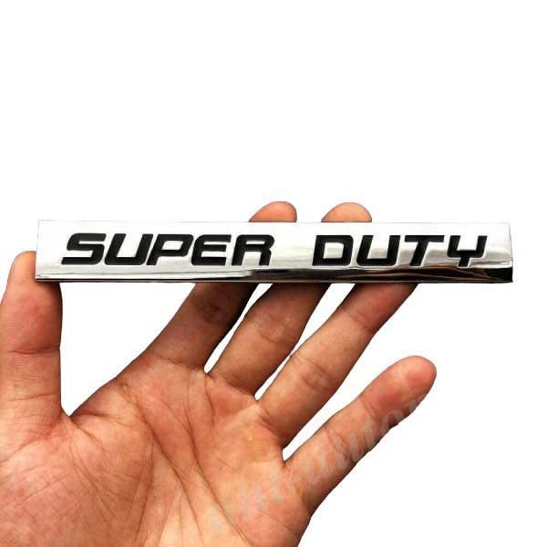Image of Car Bike 3D Logo Aluminium Alloy Metal /Superior Plastic Emblem Badge Sticker Decal New (Chrome Black Super Duty)