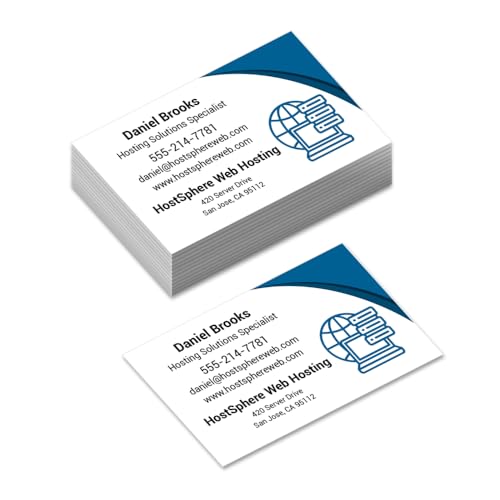 Custom Business Cards for Web Hosting Providers & Data Centers – 16 Pt Cardstock – Personalized Cloud Infrastructure, Server Admin, and Managed IT Networking Cards (Global Solution)