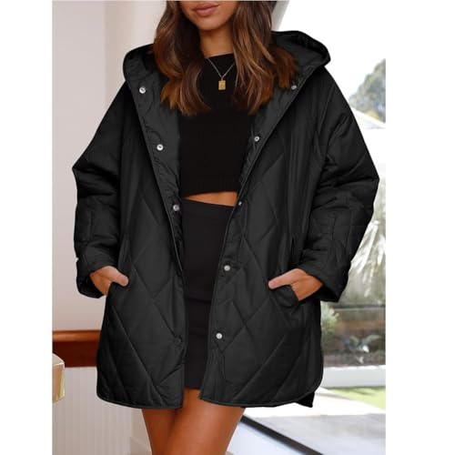 Women's Winter Trendy Lightweight Hooded Quilted Jacket, Patiyu- Women Casual Warm Long Sleeve Oversized Jackets2