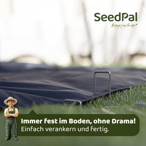 SeedPal Erdanker aus Stahl (50 Stück) - Verzinkt - 150 x 30 mm, Ø 3 mm – Ansicht 4