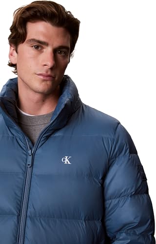 Calvin Klein Herren Ls Nylon Zip Off Hood Down Puffe Lv04rg515g Jacken (1 Stück), Blau (echtes Blaugrün), 3XL Plus – Ansicht 3
