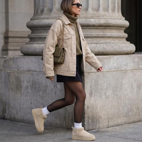 Image of CUSHIONAIRE Hip-3 Genuine Suede Leather Ankle Boots for Women - Pull On Cozy Faux Fur Boots Womens Shoes with Comfortable Memory Foam