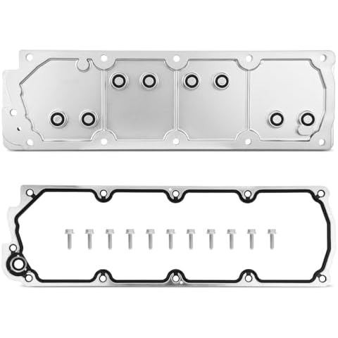 YEHERIT LS Gen 4 Valley Cover Plate Kit Non AFM DOD Valley Pan Compatible with Chevrolet Silverado, GMC Sierra, Cadillac Escalade, Hummer, LS2 LS3 LS7, 4.8L 5.3L 6.0L 6.2L, Replace# 12598832 12610141 Cover