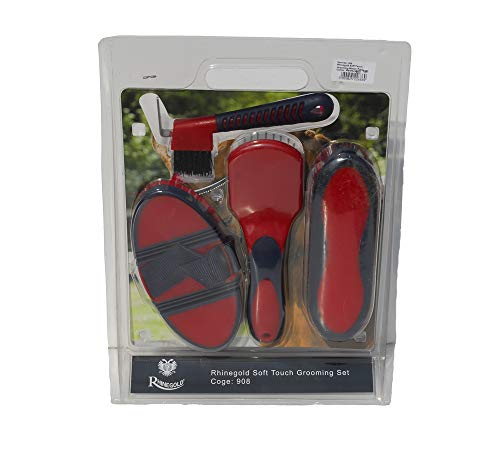 Rhinegold Soft Touch Blister de toilettage Rouge/Bleu Marine