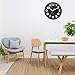 Plumeet 13'' Wall Clock, Large Battery Operated Wall Clocks Silent Non-Ticking Quartz, Modern Style Suitable for Bedroom Living Room Office Decor - 3D Numbers Display Easy to Read, Black