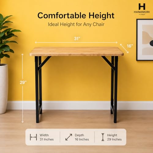 Image of Hanamori Work Mate (Self-Installing) | Foldable Study & Work Desk | No-Tools Setup | Laptop Table for Home Office & WFH | Portable Laptop Table | 5 Secs Step-up