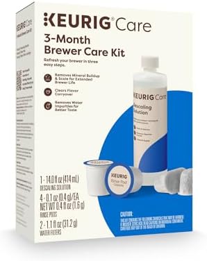 Keurig 3-Month Brewer Maintenance Kit Includes Descaling Solution...