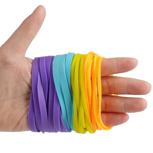 Lotfancy 13Y-5407-Y Rubber Bands, 1/2 Pound Assorted Size Colored Rubber Bands Office Supplies thumb #8