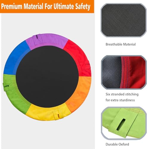 Image of 40-Inch Tree Swing Replacement Fabric，Saucer Swing Replacement Cover，Round Saucer Swing Seat Cover, Oxford Fabric (Colorful, 40 inch)