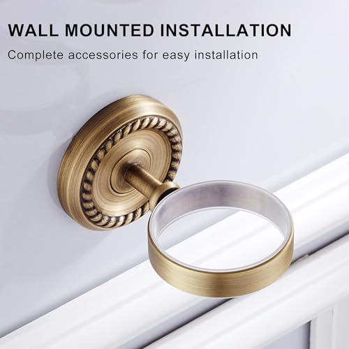 Image of Antique Bronze Toothbrush Holder for Bathroom Tumble Holder Wall Mounted