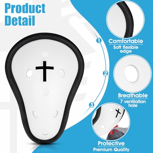 Athletic Cup Support Football Baseball Cup Protective Supporter Sports Protection for Rugby Comfort Fit MMA Lightweight with Cross Design4