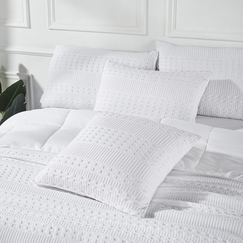 VHC-Brands-Waffle-Weave-White-Euro-Sham-Set-of-2-26×26-Decorative-Throw-Pillow-CoversShams-Boho-Farmhouse-Bedroom-Decor VHC Brands Waffle Weave White Euro Sham Set of 2 26×26 Decorative Throw Pillow CoversShams Boho Farmhouse Bedroom Decor