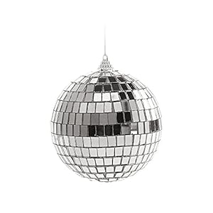 GIVBRO Spiegel Ballen Zilver Disco Bal Glitter Bal Opknoping Feestbal voor Bruiloft Podium Party Kerst Decoratie 2cm/3cm 12 Stks