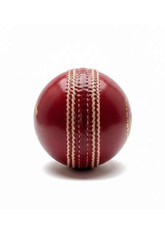 Premium Leather Cricket Ball | Super Test 6 Tara Thread- The Premium Match Ball | Professional Grade Red Ball (Pack of 1)-picture-15