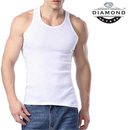 Men's Undershirts (Pack of 6) - Soft Cotton Blend, Tag Less A-Shirt Crew Neck - Comfortable Fit3