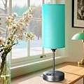 Gugsey Table Lamp with USB Port - Desk Lamp, Green Touch Lamp, Bedside Lamps, 3 Way Dimmable Small Lamps for Bedroom, Nightstand, Nursery, Dorm, Home, Office, Black Base+ Green Lampshade