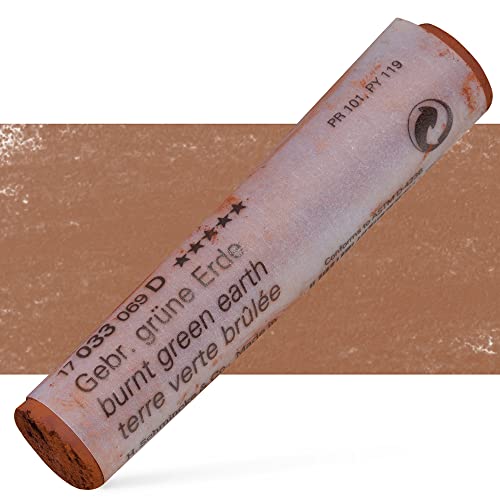 Schmincke Extra Soft Full Stick Pastels - 033D - Burnt Green Earth Pure