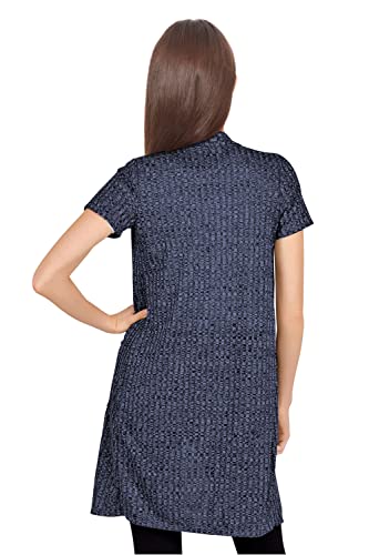 Hybrid & Company Womens Casual Short Sleeve Open Front Drape Cardigan2