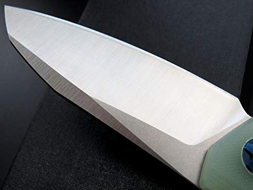 Eafengrow 0456 Folding Knife G10 Handle D2 Blade Ball Bearing Flipper Hunting Knife Pocket Camping Survival Outdoor Knife (Jade) - Thumbnail 4